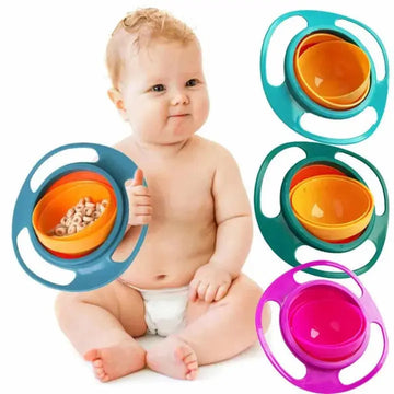 Baby Feeding Dish 360 Rotate Spill-Proof
