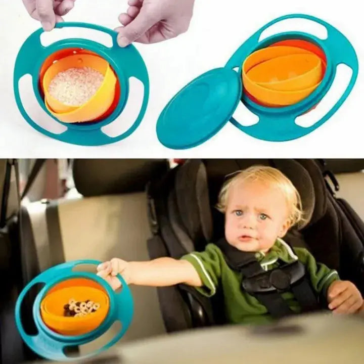 Baby Feeding Dish 360 Rotate Spill-Proof
