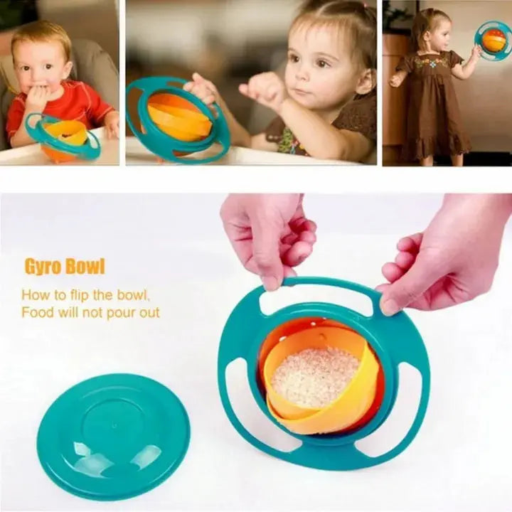 Baby Feeding Dish 360 Rotate Spill-Proof